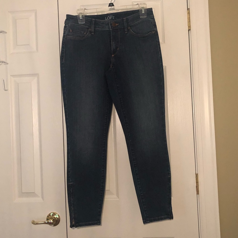 Loft curvy skinny ankle zip jean